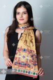 SILK SCARF WITH ARMENIAN ORNAMENT / LONG 001 / FREE DELIVERY