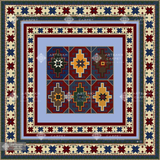 SILK SCARF WITH ARMENIAN ORNAMENT / SQUARE 012 / FREE DELIVERY