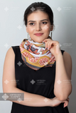 SILK SCARF WITH ARMENIAN ORNAMENT / SQUARE 016 / FREE DELIVERY