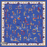 SILK SCARF WITH ARMENIAN ORNAMENT / SQUARE 022 / FREE DELIVERY