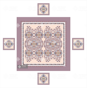 ARMENIAN SQUARE TABLE RUNNER WITH 4 PLACEMATS / 005