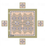 ARMENIAN SQUARE TABLE RUNNER WITH 4 PLACEMATS / 004