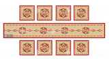 ARMENIAN TABLE RUNNER WITH 8 PLACEMATS / 009