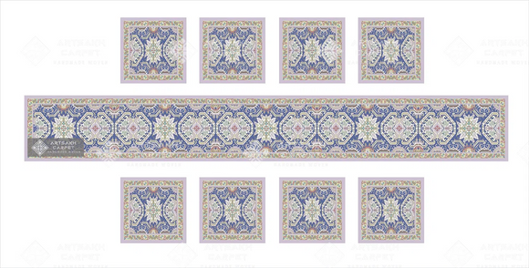 ARMENIAN TABLE RUNNER WITH 8 PLACEMATS / 013